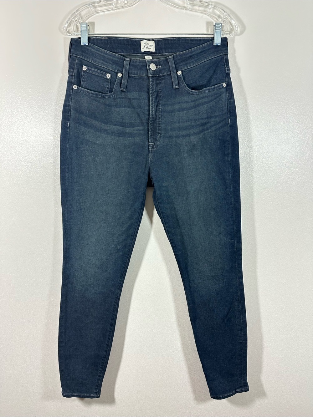 J Crew Curvy Toothpick High Rise Skinny Jeans Dark Wash Blue Size 30 Womens